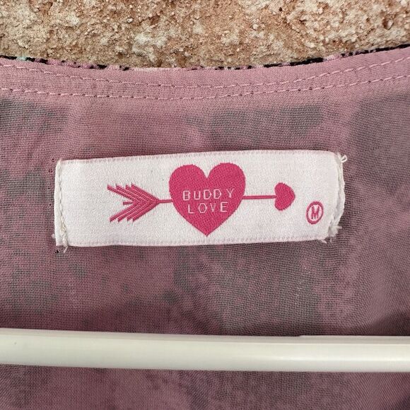 Buddy Love Purple Haze Snakeskin Hailey Button Up Dress Medium - Picture 6 of 10